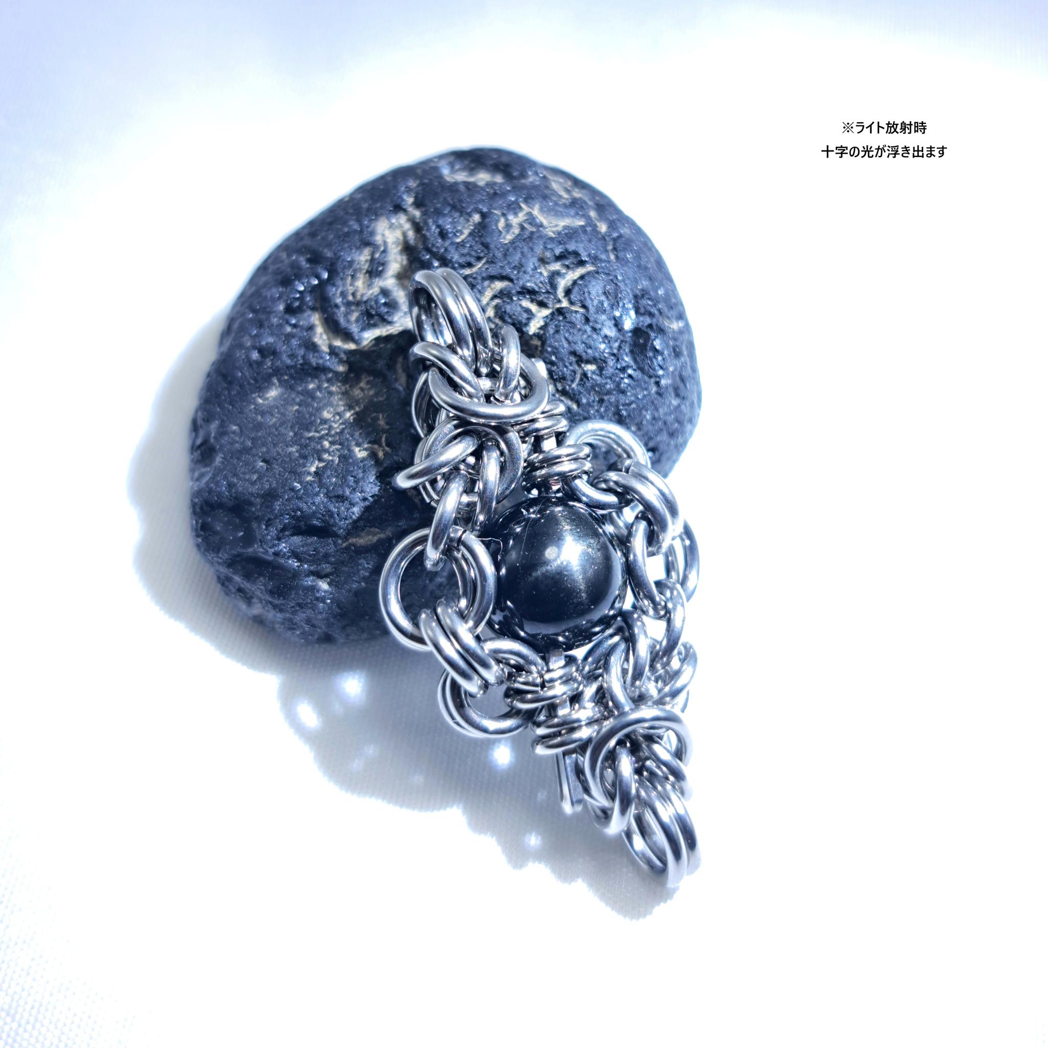 十文字のスター効果！ブラックスターダイオプサイト ペンダントトップ