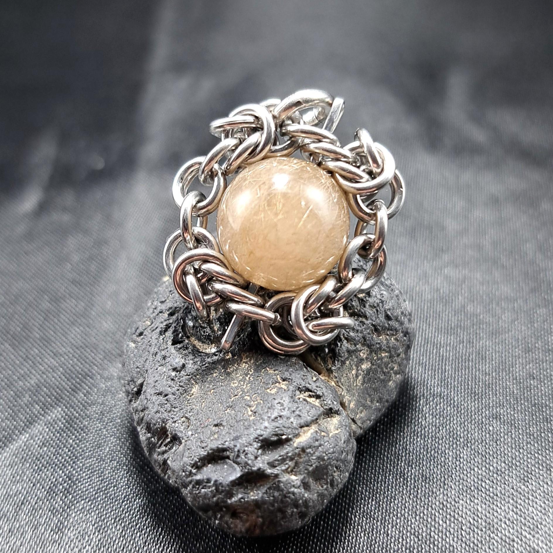 レアな色合いのルチルクォーツ！　ゴールドアッシュ ルチルクォーツ　ペンダントトップ