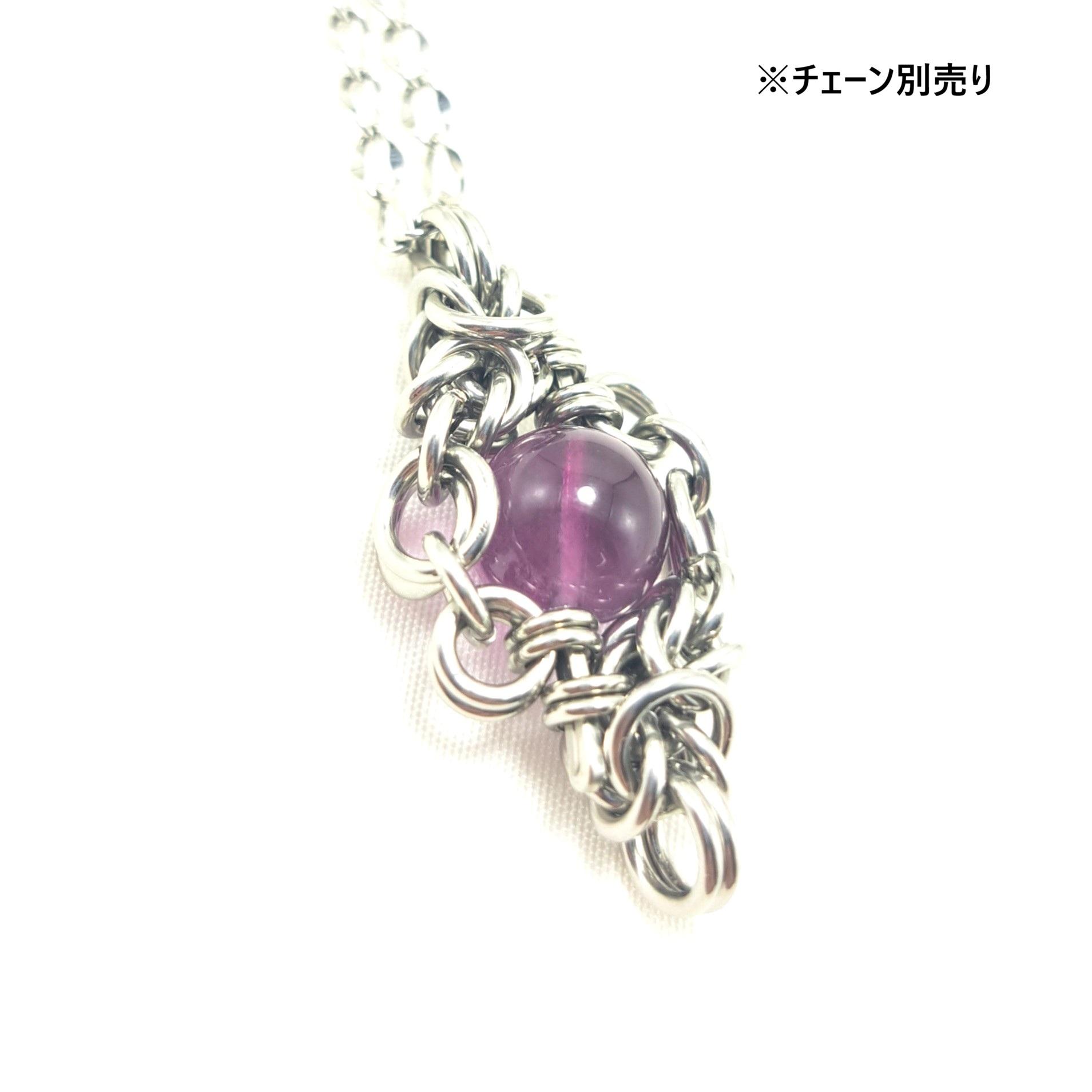 高透明! パープルフローライト ペンダントトップ｜赤紫 蛍石 天然石アクセサリー | 2枚目