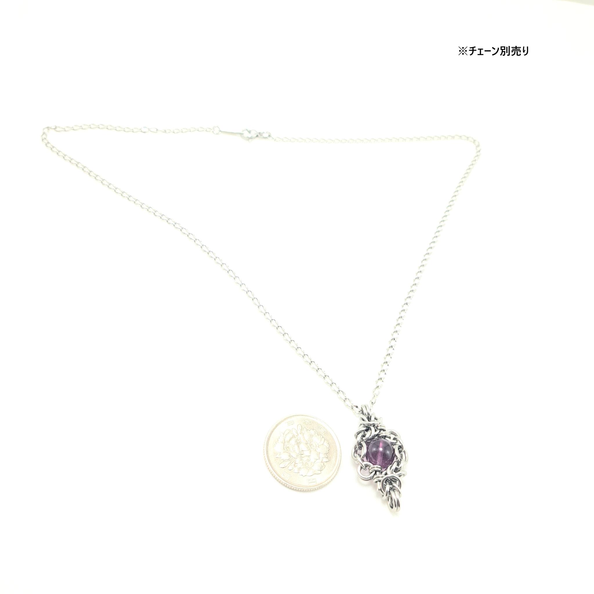 高透明! パープルフローライト ペンダントトップ｜赤紫 蛍石 天然石アクセサリー | 3枚目