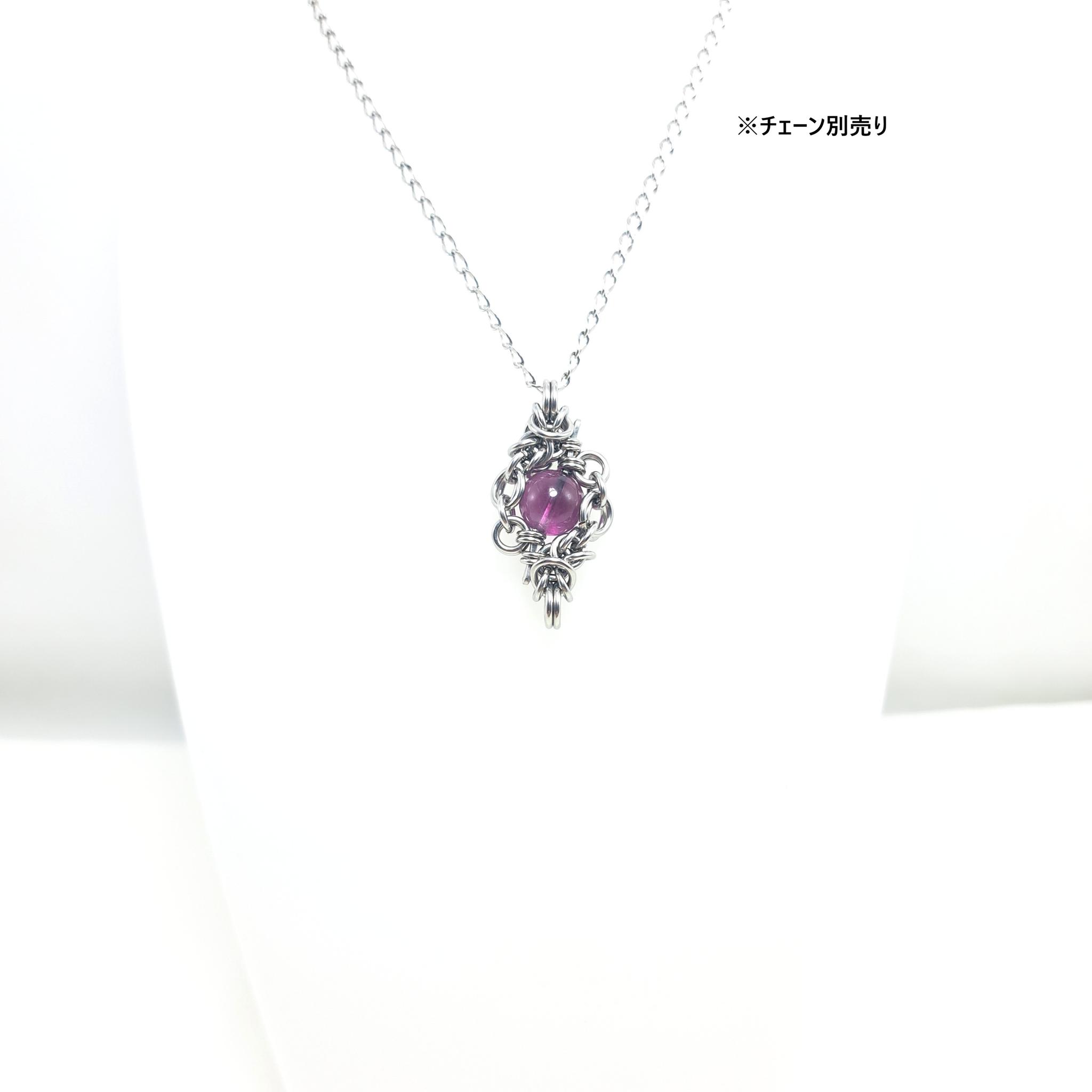 高透明! パープルフローライト ペンダントトップ｜赤紫 蛍石 天然石アクセサリー | 4枚目