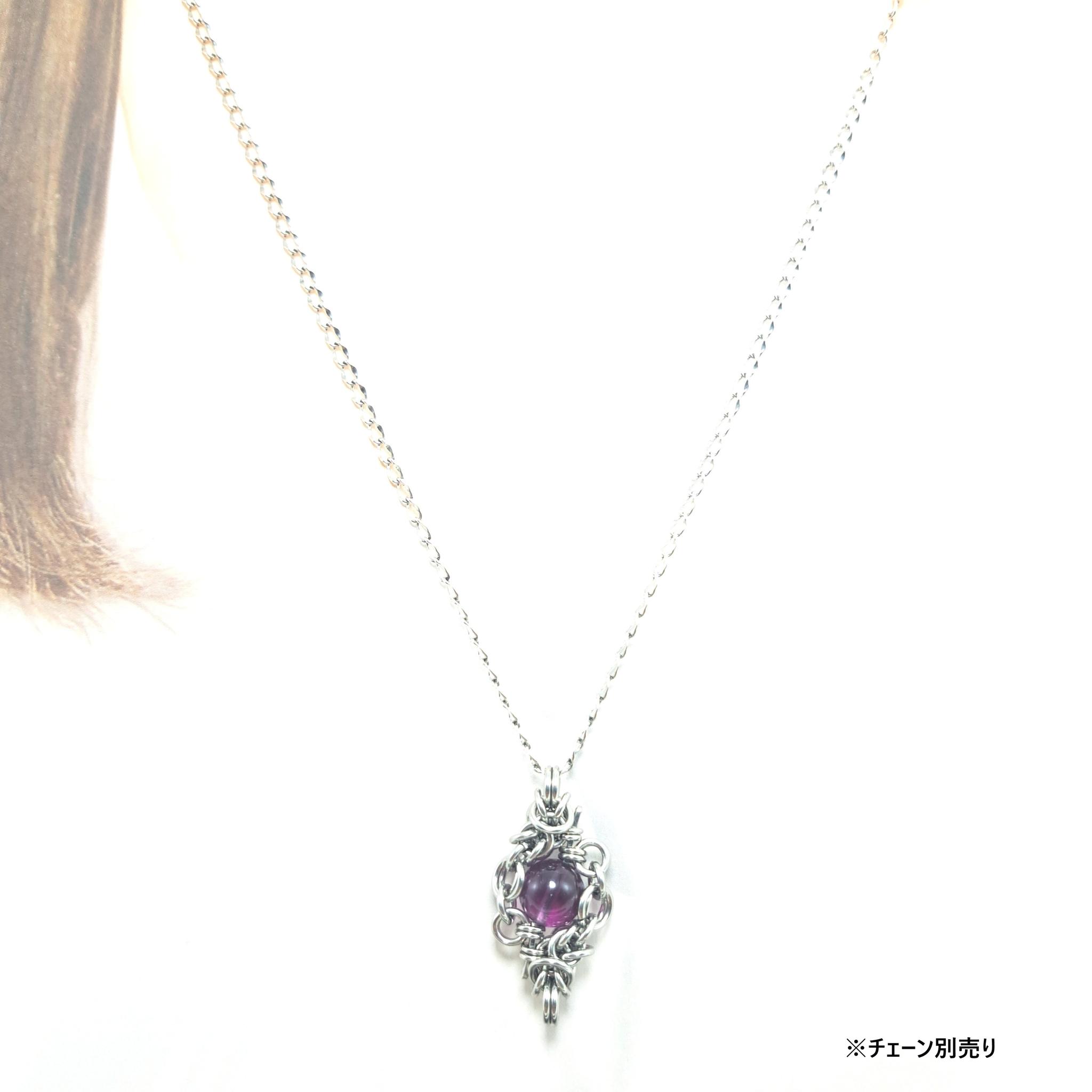 高透明! パープルフローライト ペンダントトップ｜赤紫 蛍石 天然石アクセサリー | 5枚目