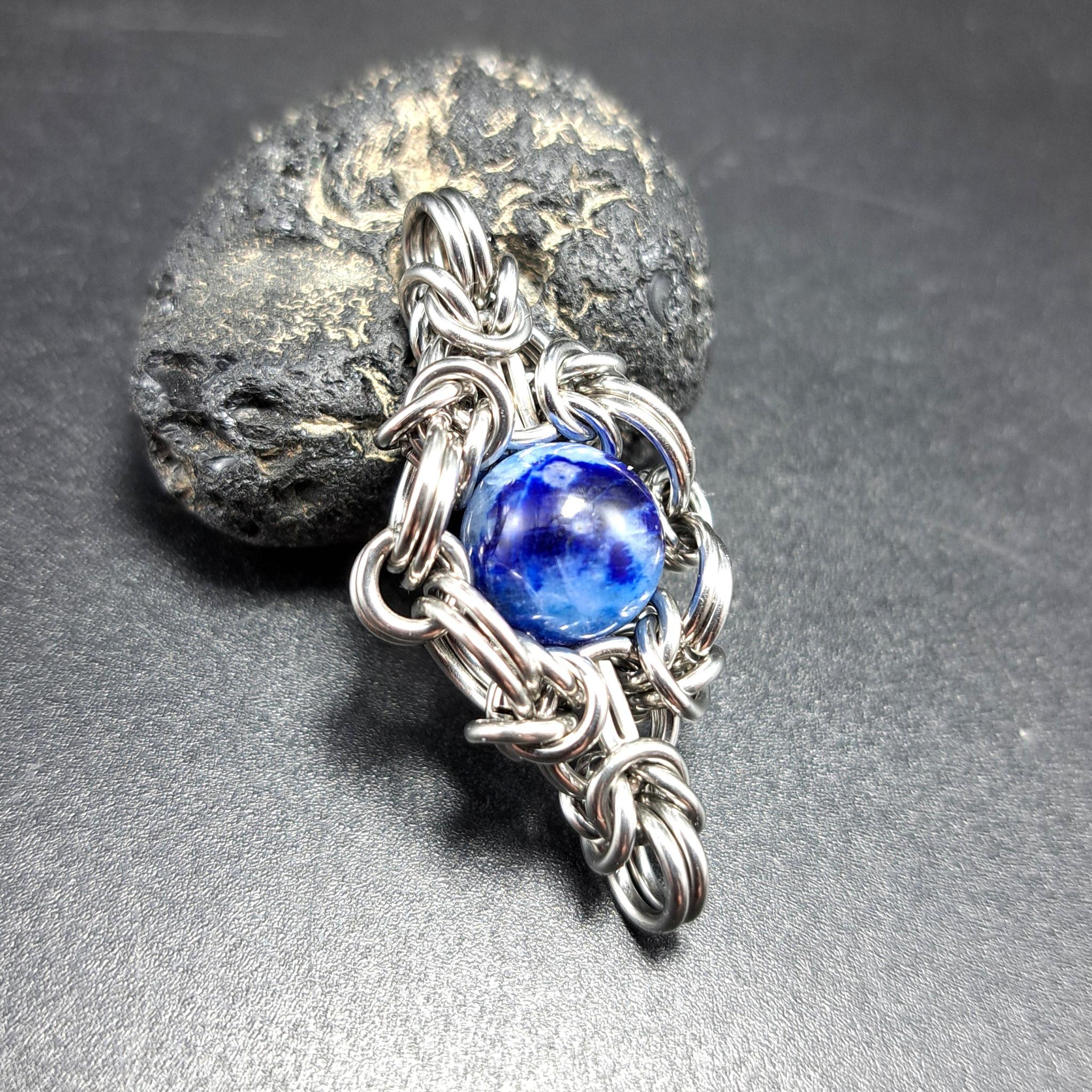 希少石! ラピスラズリ ハックマナイト ペンダントトップ