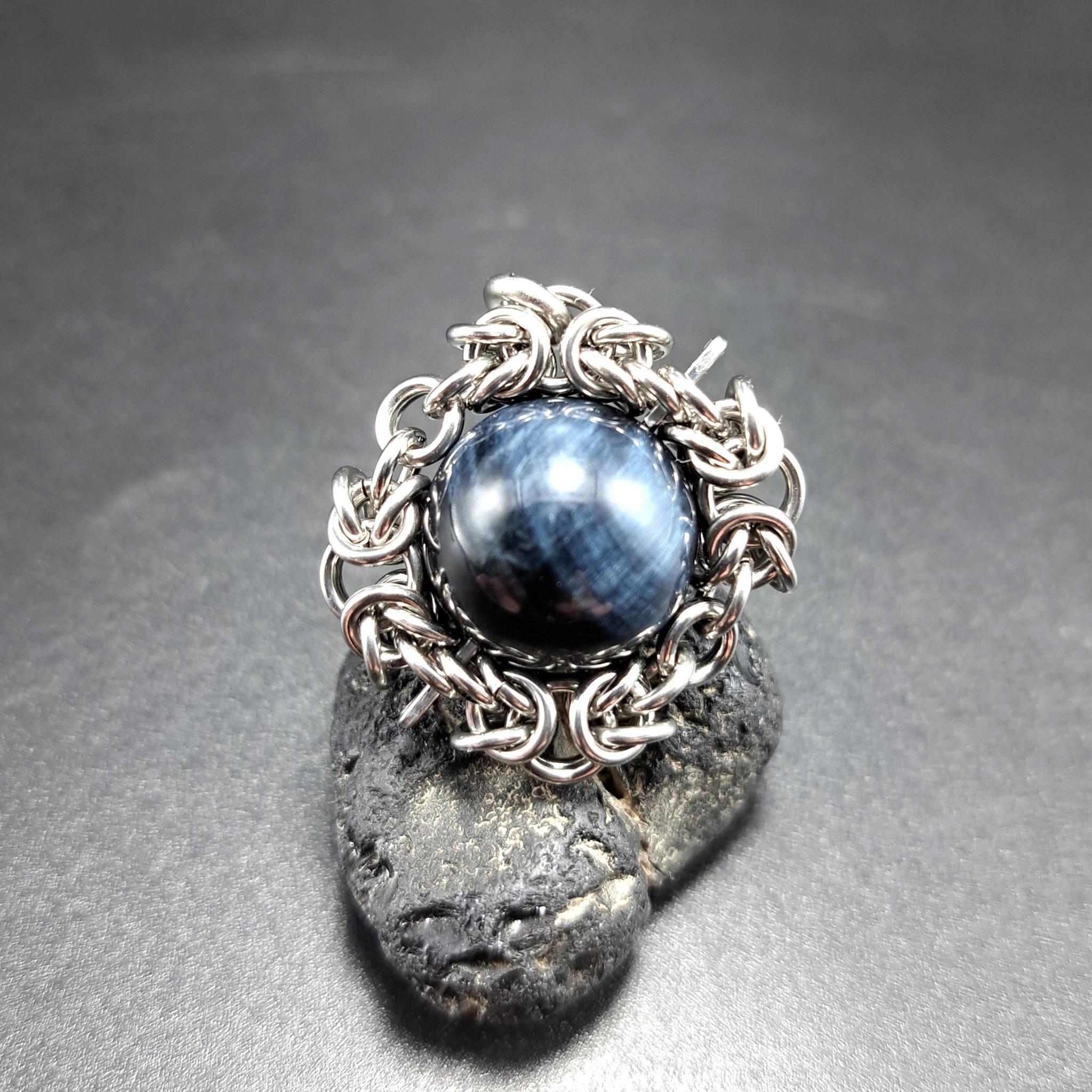 艶感抜群! ブルータイガーアイ ( ホークアイ ) ペンダントトップ