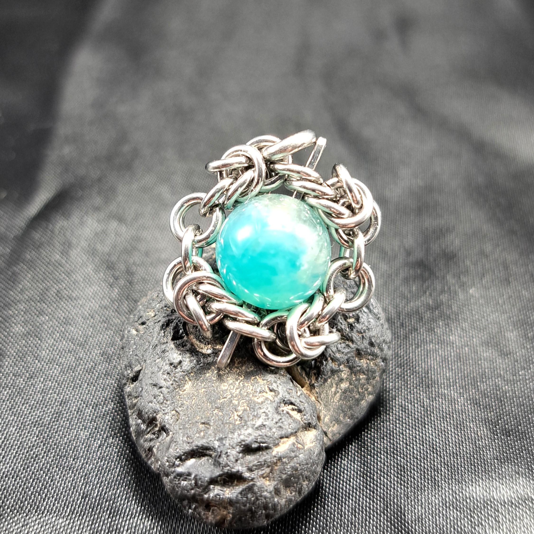 アマゾナイト シリカ　ペンダントトップ