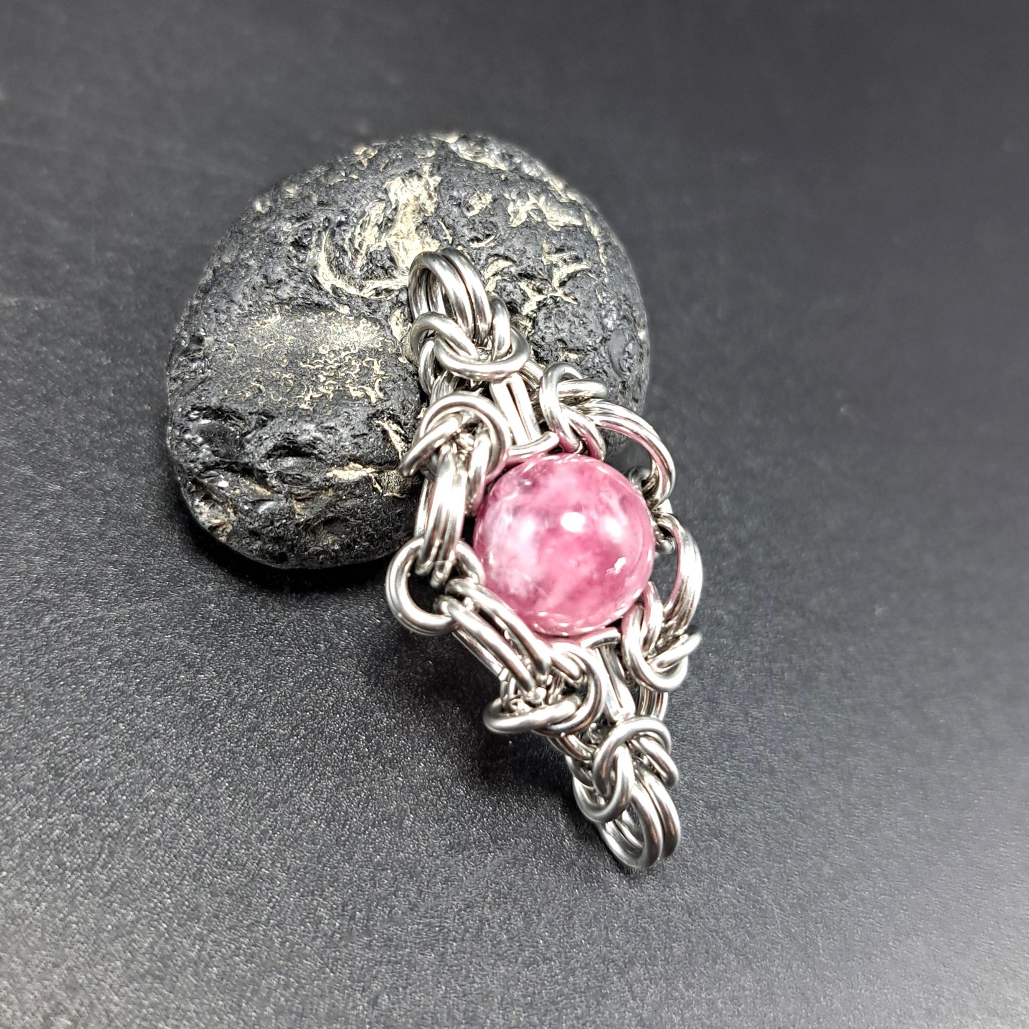 レピドライト シリカ ペンダントトップ1枚目の画像